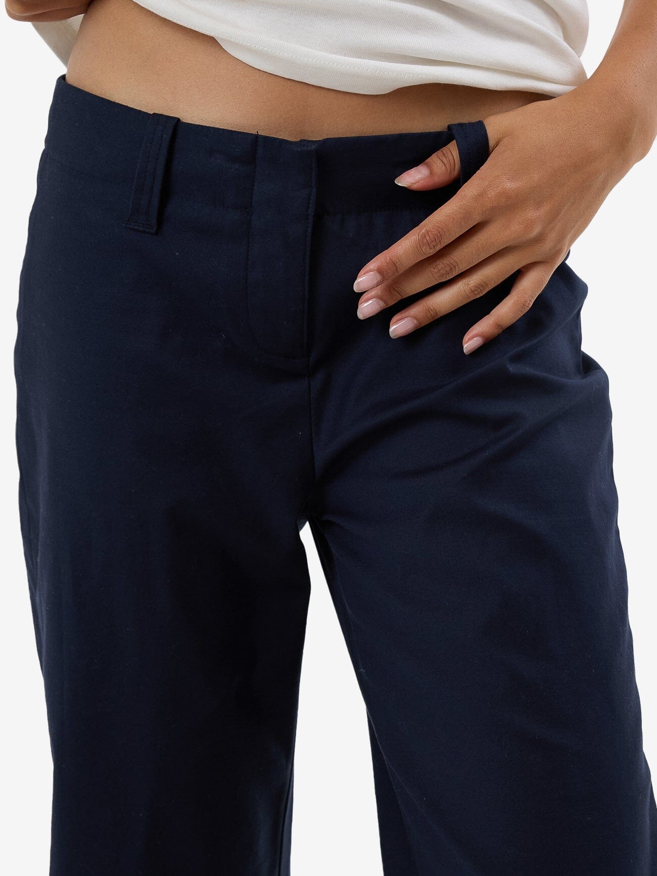 Brit Cotton Sateen Pant - Oxford Blue