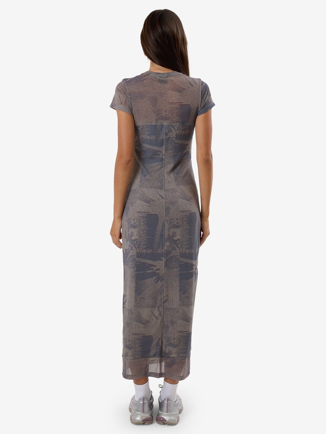 In Formation Mesh Dress - Graphite