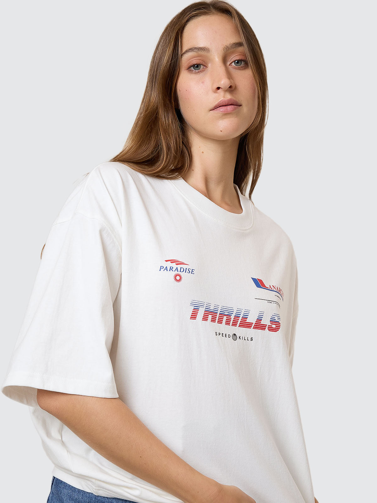 Anarchy In Paradise Oversized Tee - Dirty White 4