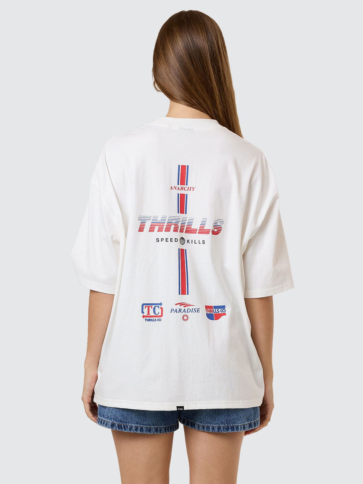 Anarchy In Paradise Oversized Tee - Dirty White 4