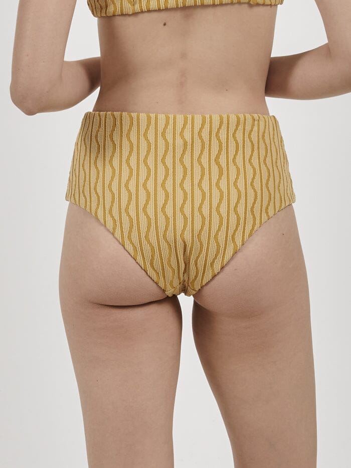 Gravitation High Waist Bikini Bottom - Mineral Yellow