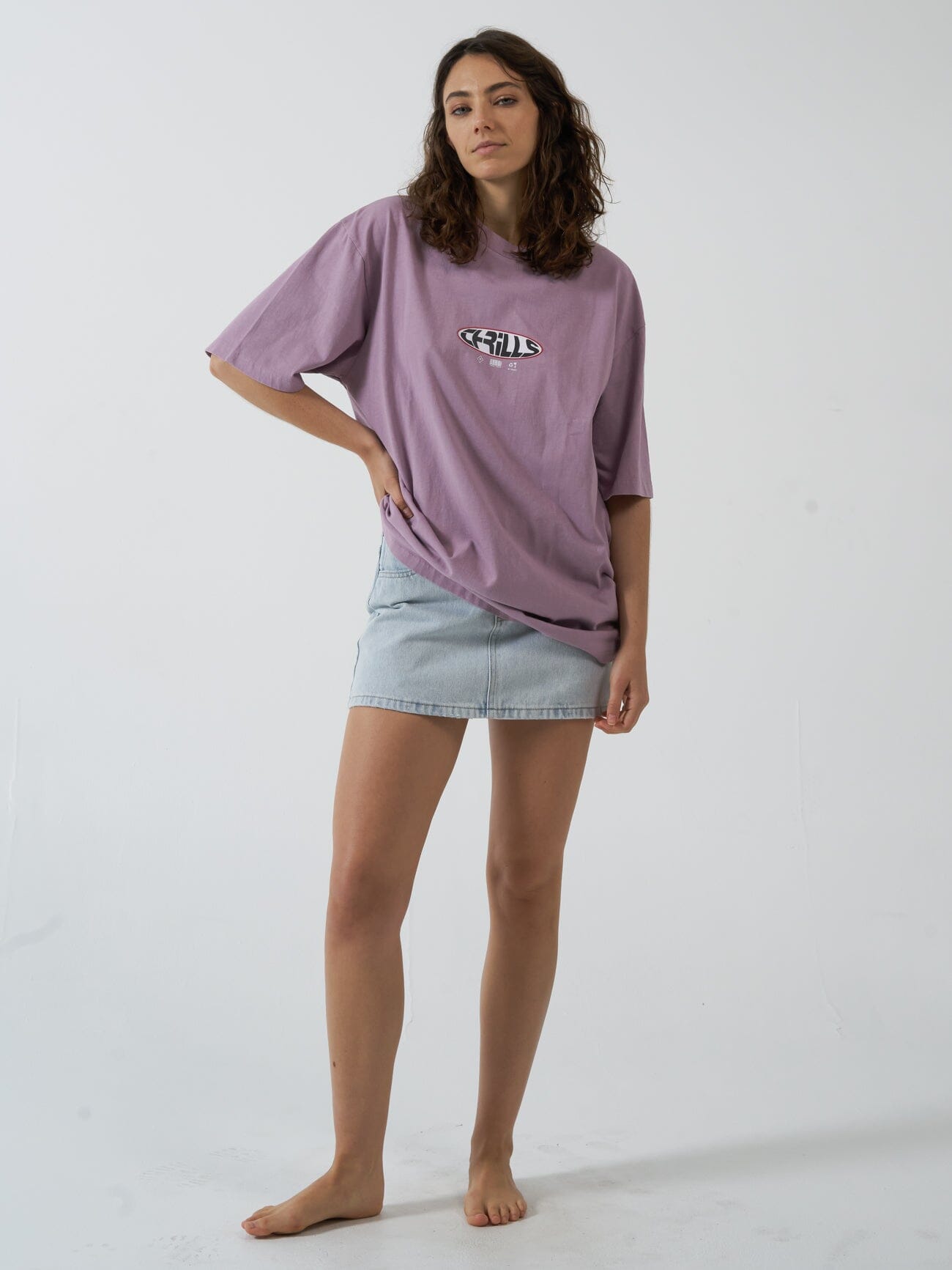 Interlock Oversized Tee - Mauve Shadows