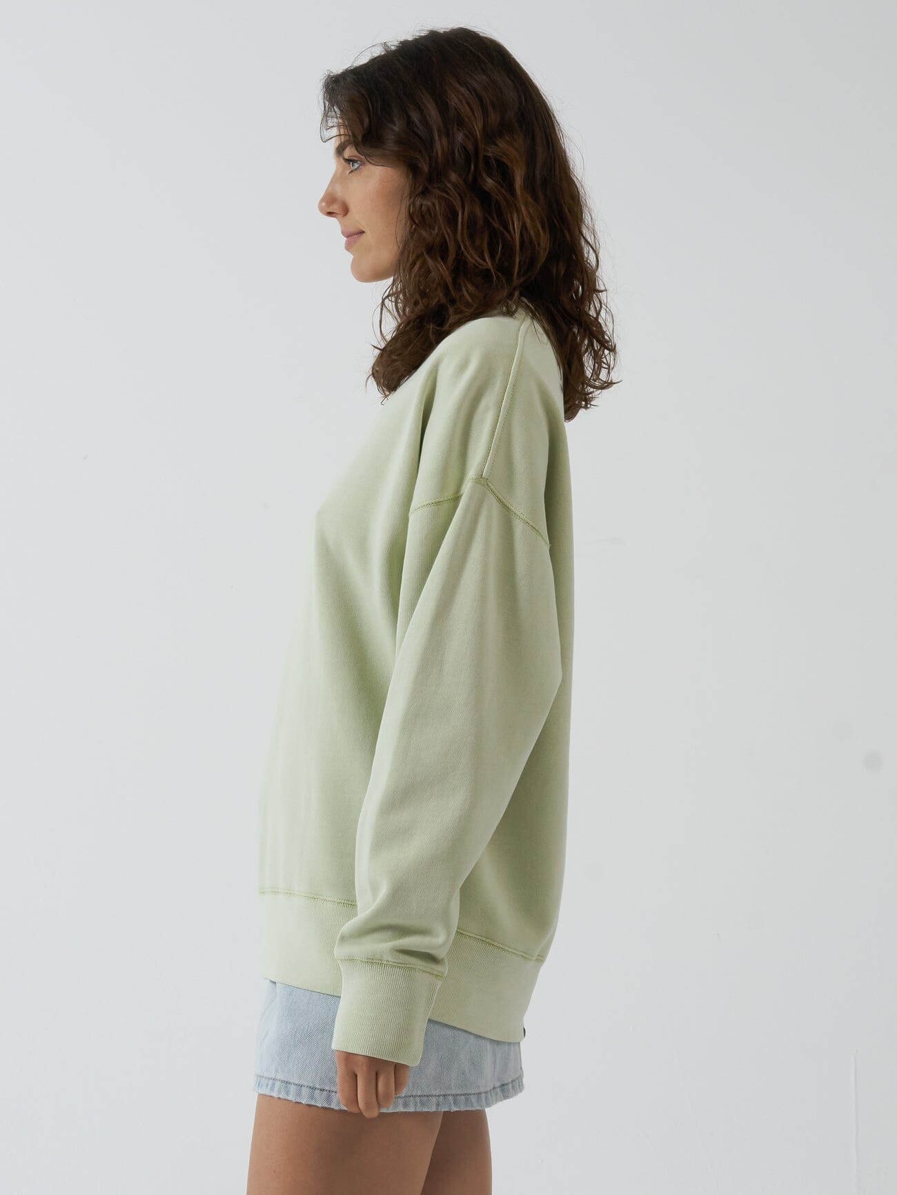 Minimal Thrills Slouch Crew - Pistachio