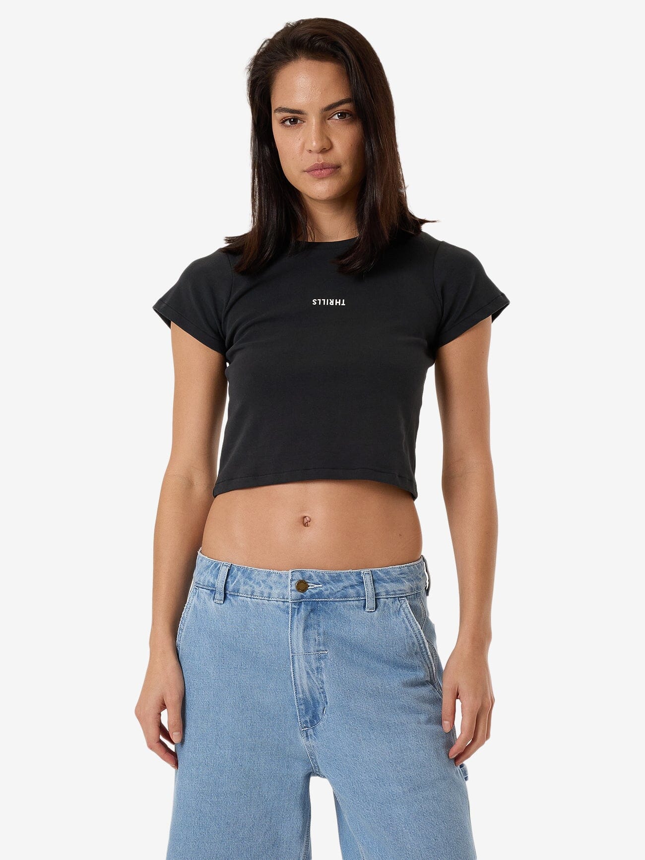 Minimal Thrills Mini Tee - Faded Black 4