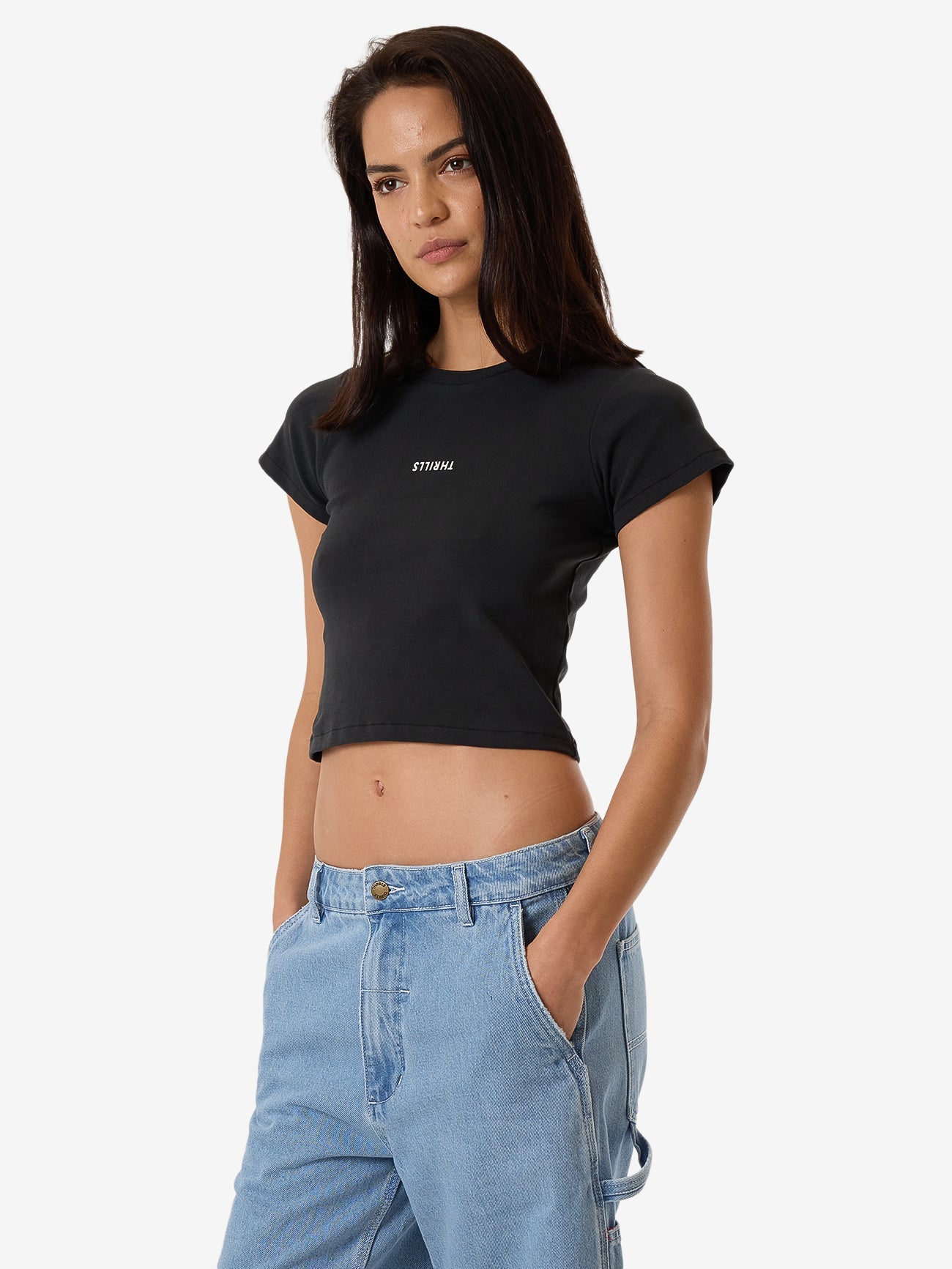 Minimal Thrills Mini Tee - Faded Black 4