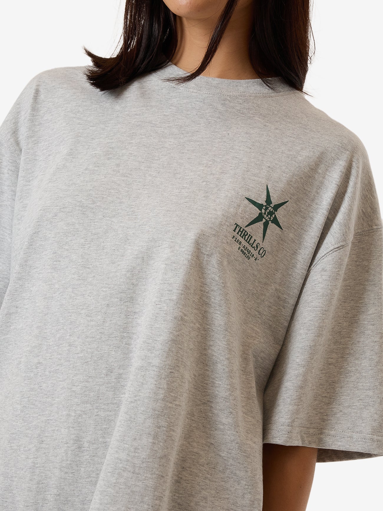 Infinite Stars Oversized Tee - Snow Marle 4