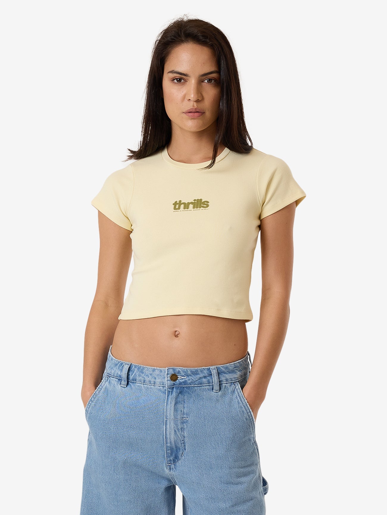 Blurred State Mini Tee - Butter 4