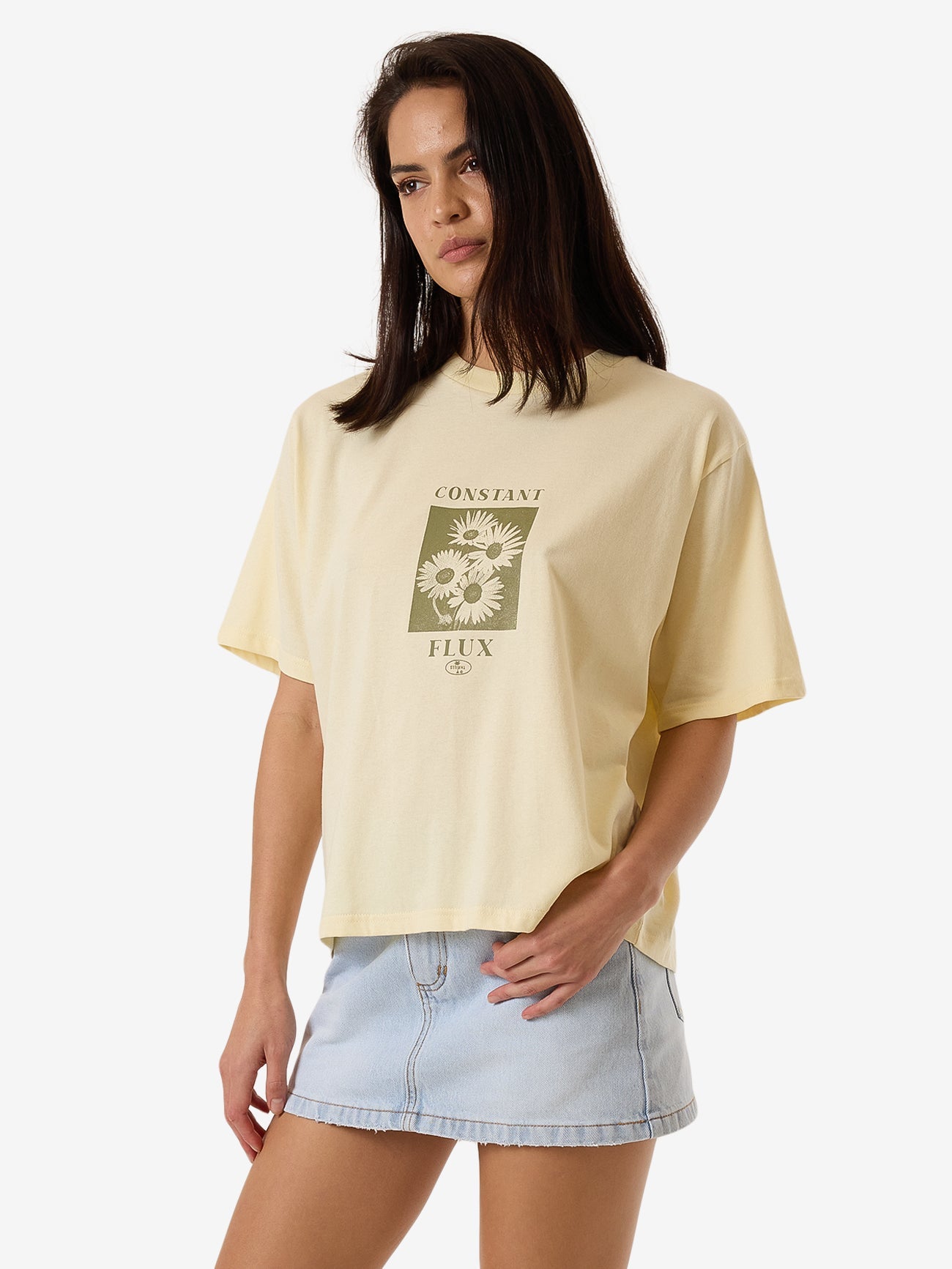 Halftone Daze Square Tee - Butter 4