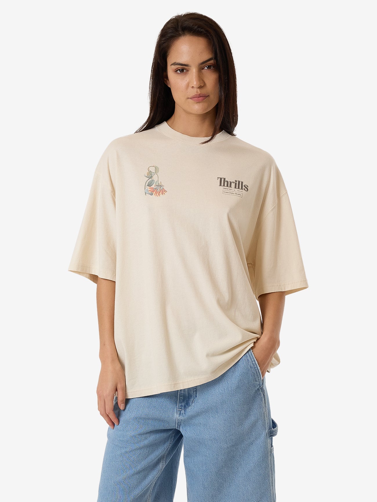 Corsage Oversized Tee - Heritage White 4