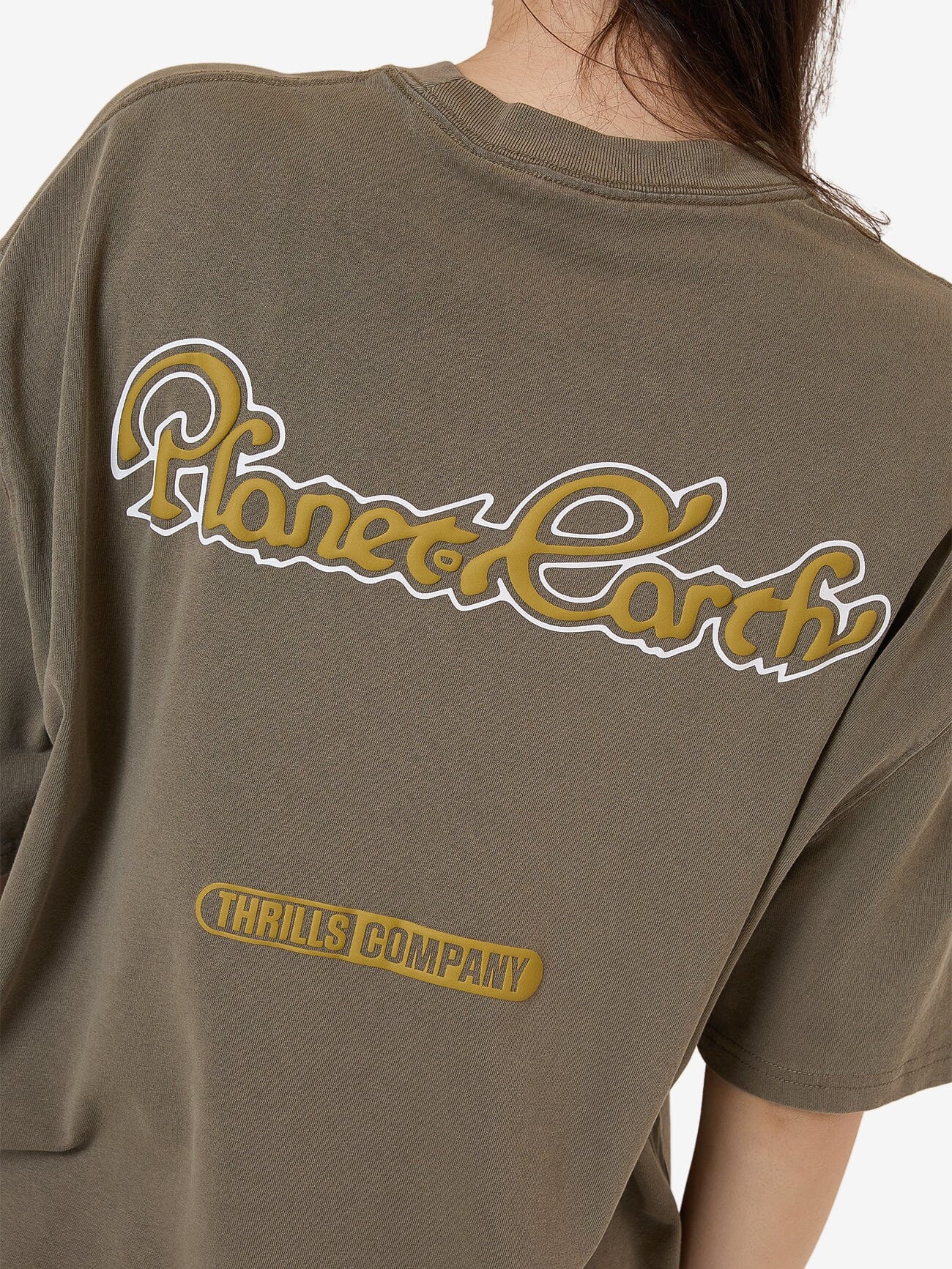 Planet Earth Oversized Tee - Tarmac