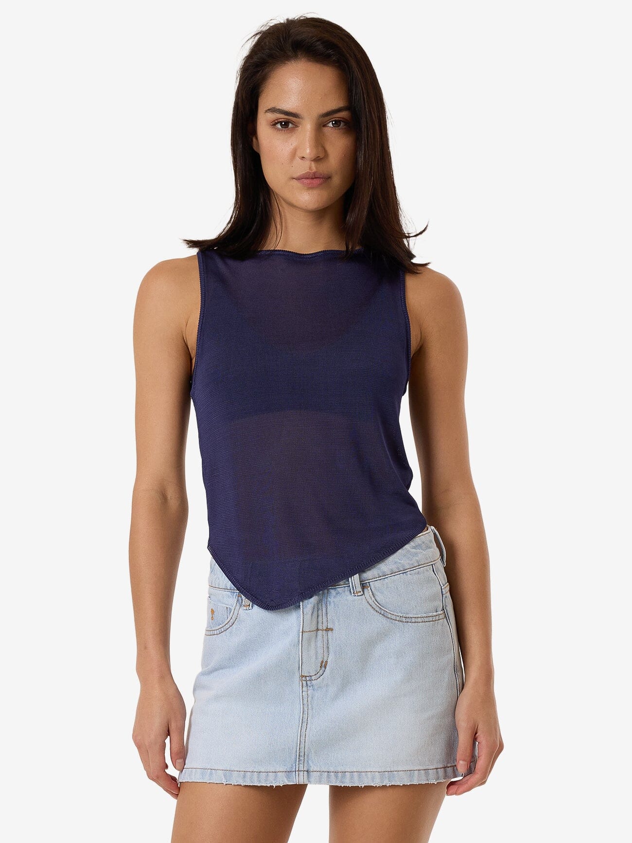 Anais Knit Tank - Estate Blue 4