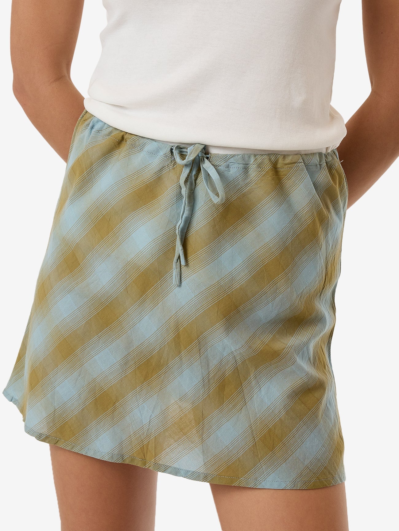 Ansley Bias Skirt - Stone Blue 4