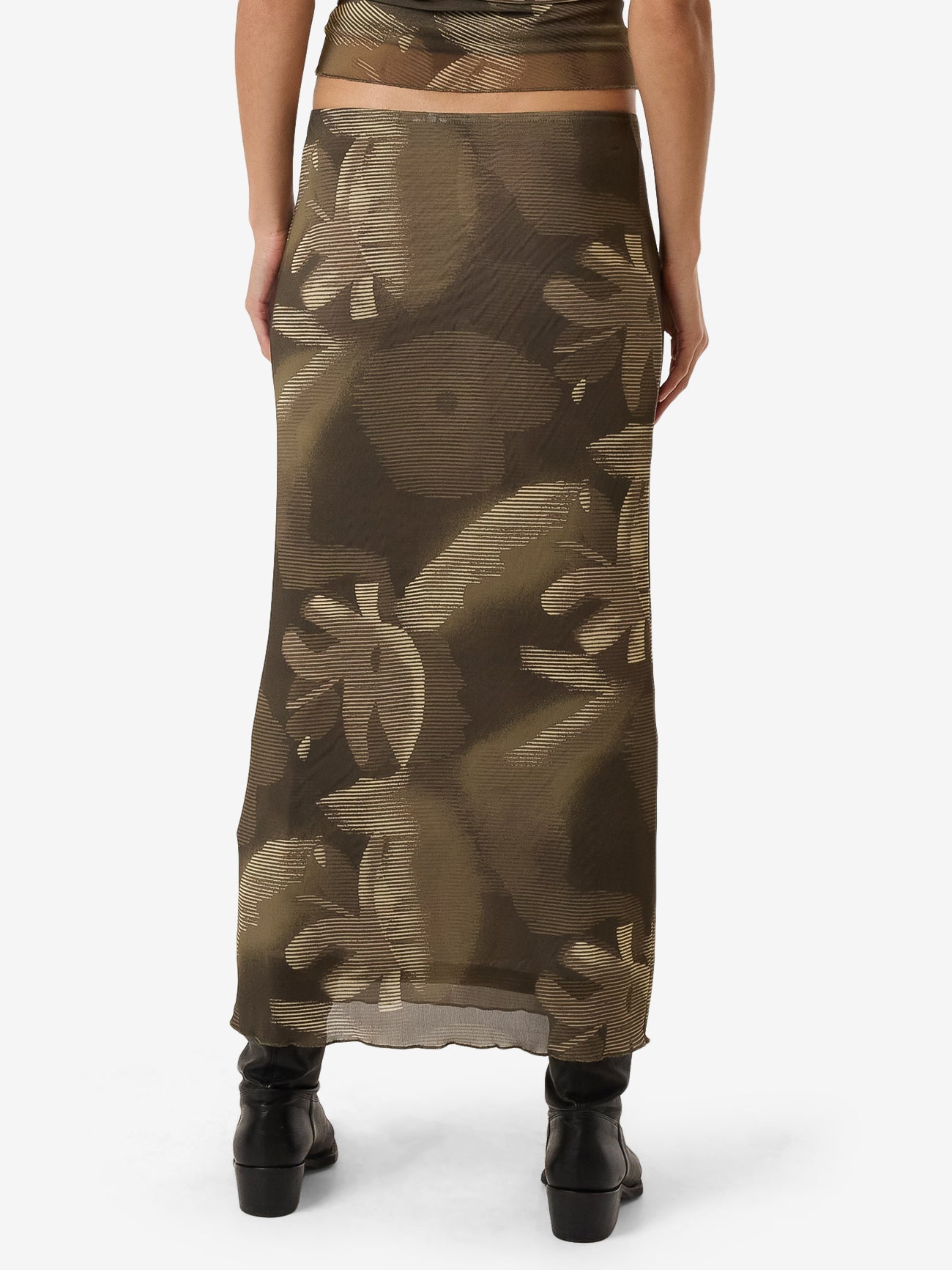 Flora Haze Mesh Skirt - Brindle 4