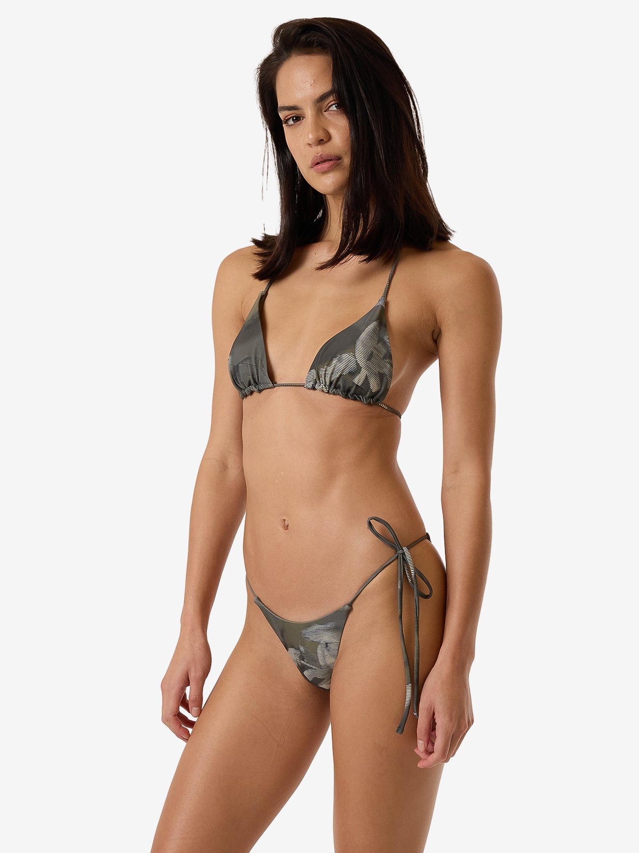 Flora Haze String Bikini Top - Brindle 4