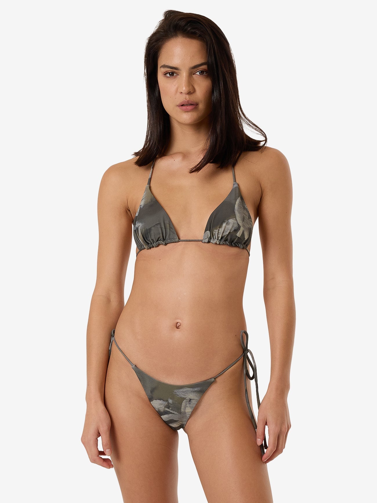 Flora Haze String Bikini Top - Brindle 4