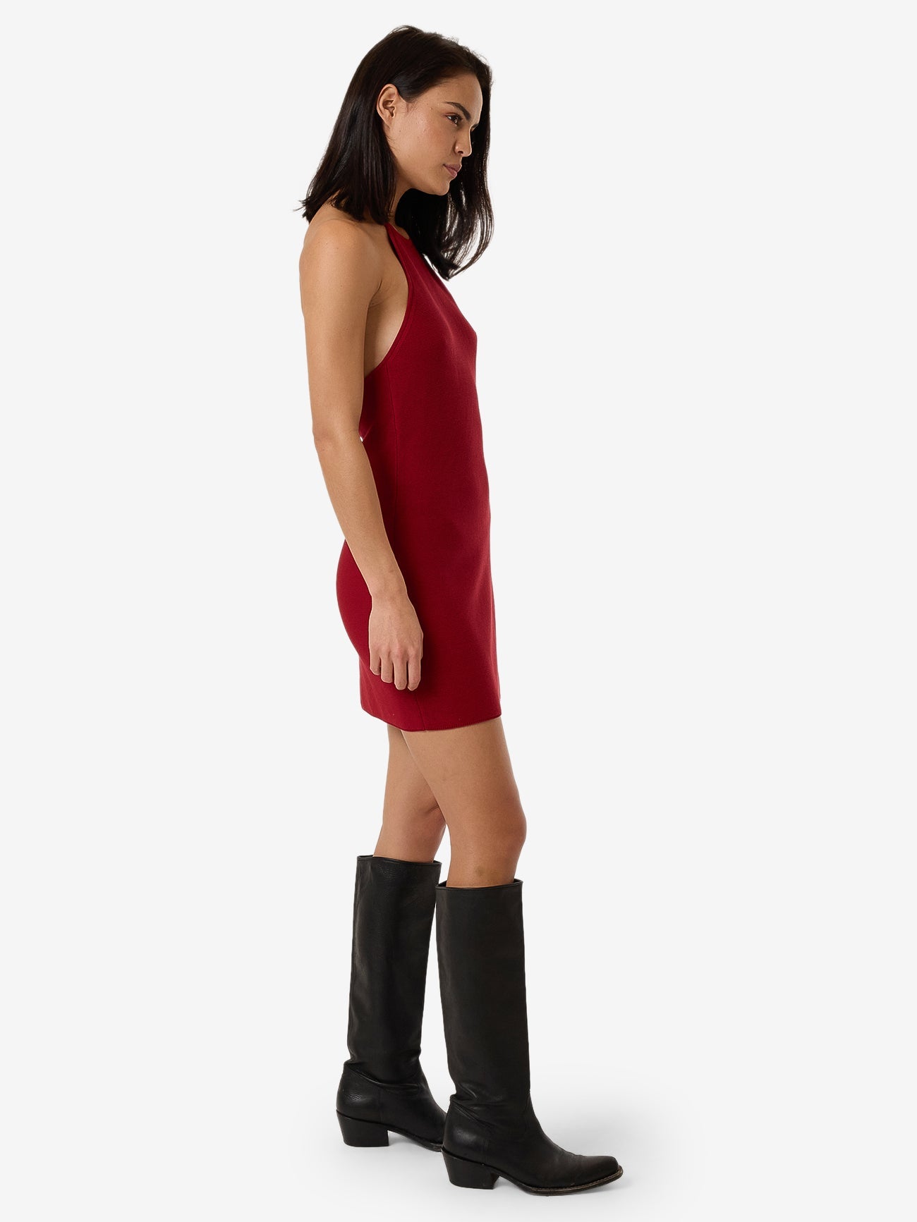 Scarlett Knit Halter Dress - Chilli Pepper 4