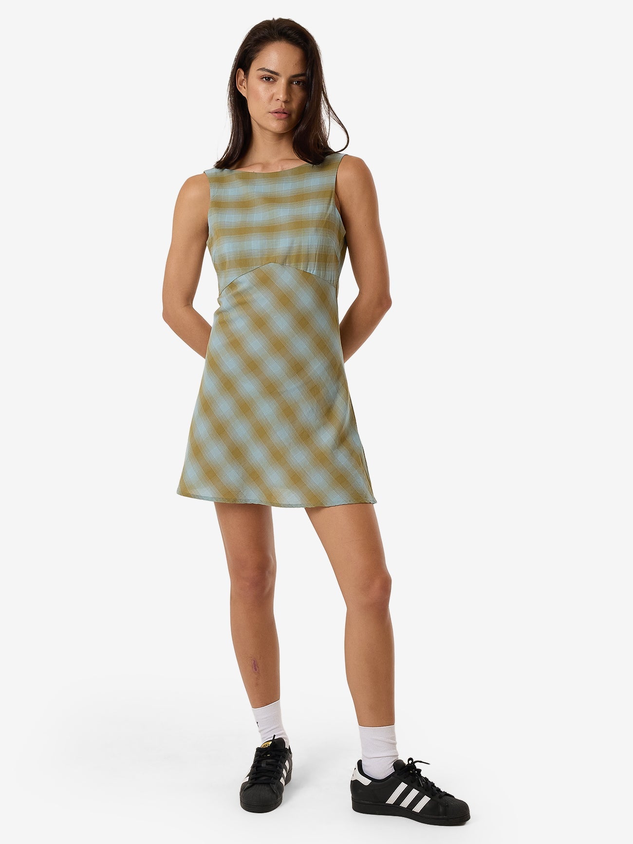 Ansley Xavier Mini Dress - Stone Blue 4