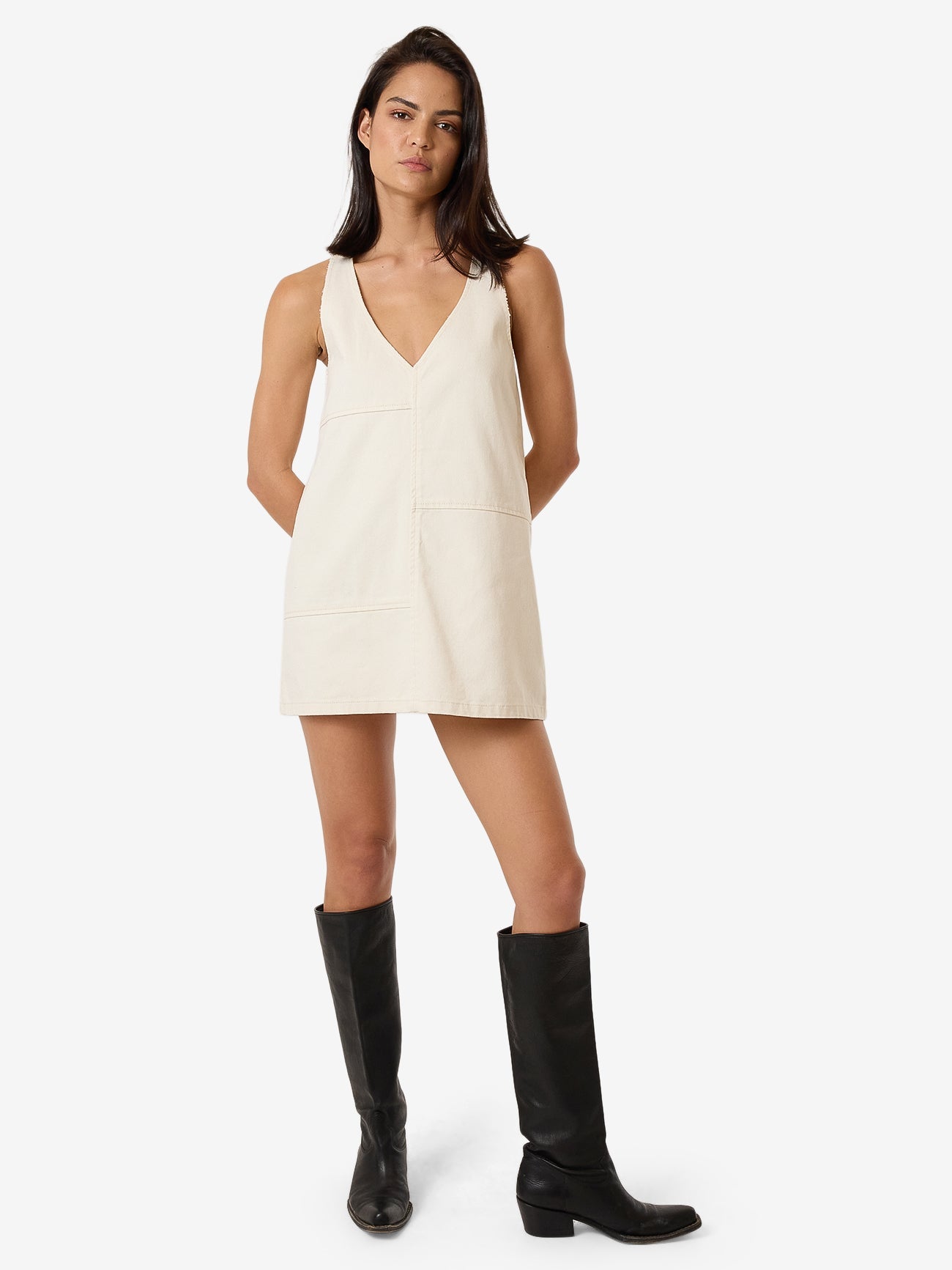 Kai Panelled Dress - Heritage White 4