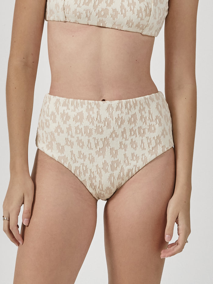 Glitch High Waist Bikini Bottom - Sunlight