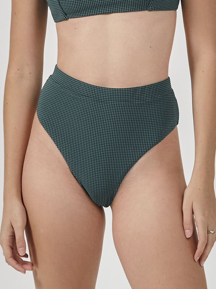 Paradise Code High Cut Bikini Bottom - Mallard Green