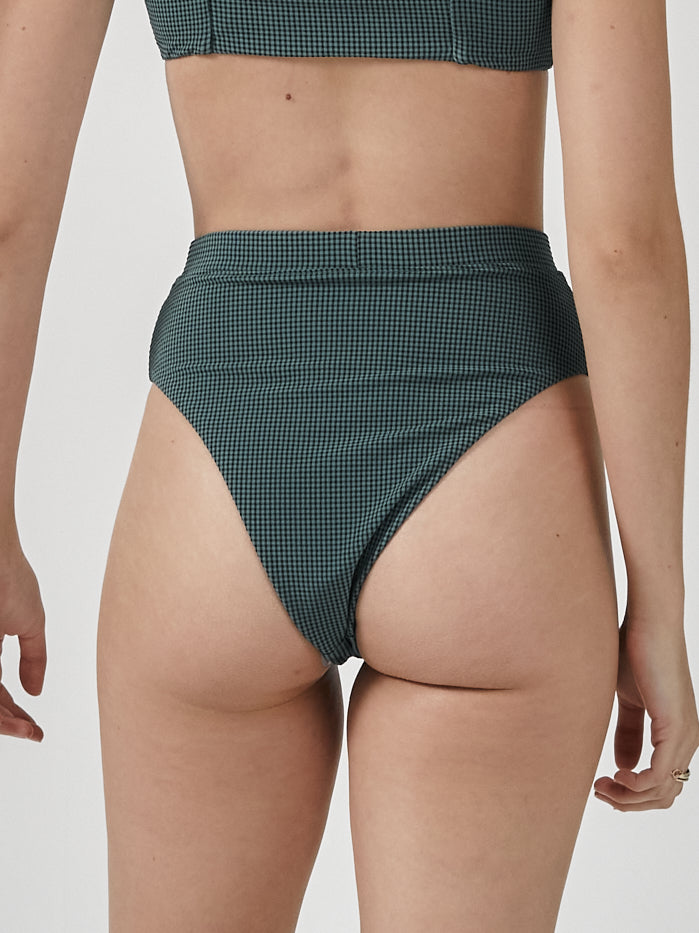 Paradise Code High Cut Bikini Bottom - Mallard Green