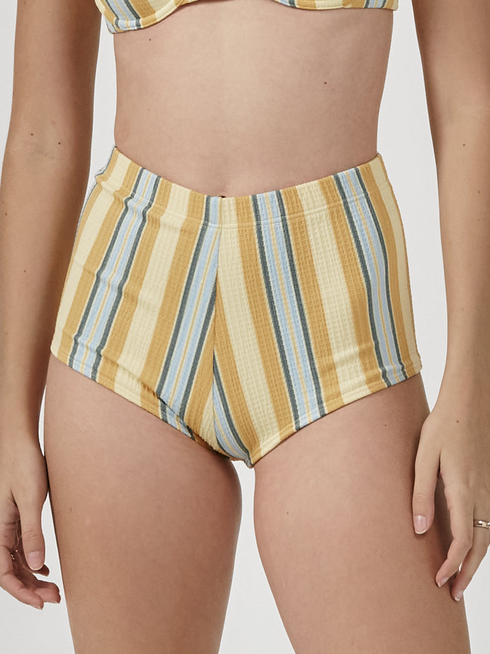 Salon Boy Leg Bikini Bottom - Citrus