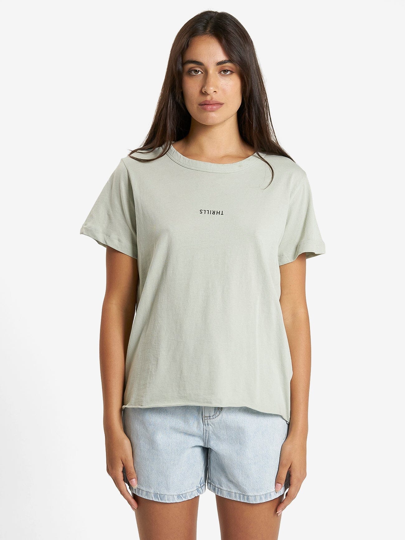 Minimal Thrills Relaxed Tee - Sage Grey