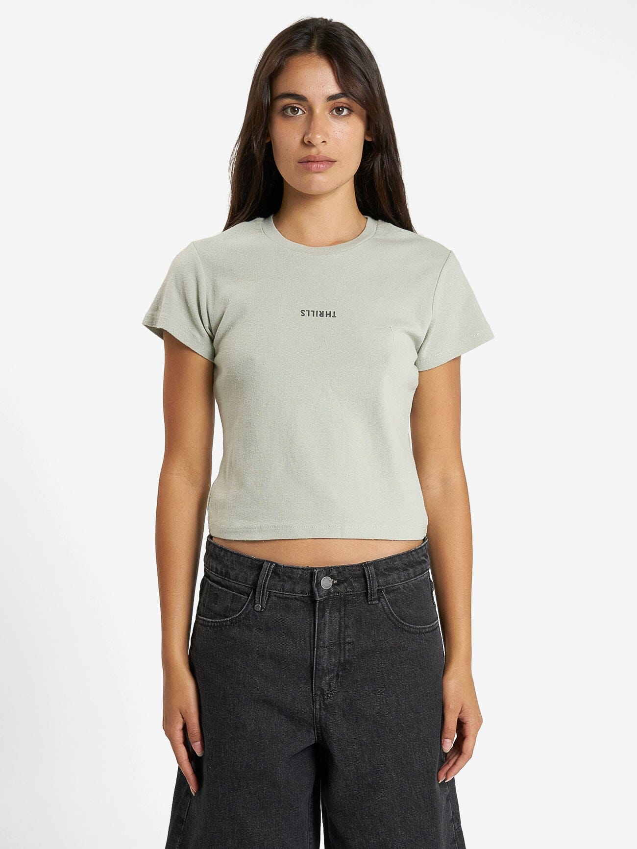 Minimal Thrills Mini Tee - Sage Grey