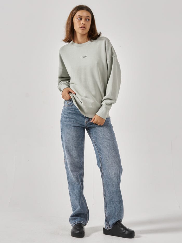 Minimal Thrills Slouch Crew - Sage Grey