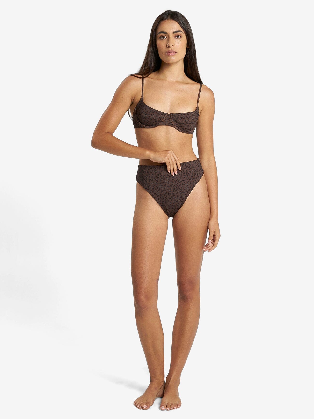 Cassia Underwire Bikini Top - Black