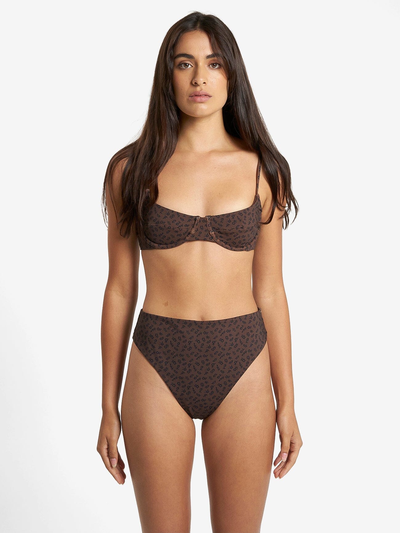 Cassia 90s High Cut Bikini Bottom - Black