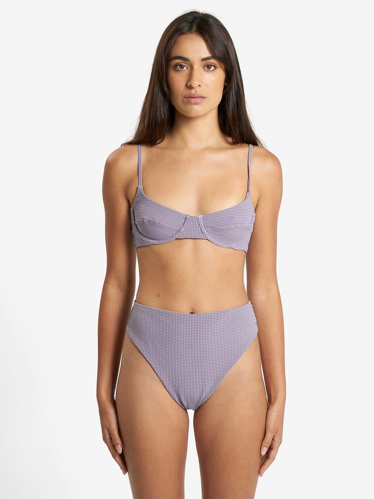 Paradise Code 90s High Cut Bikini Bottom - Storm Grey