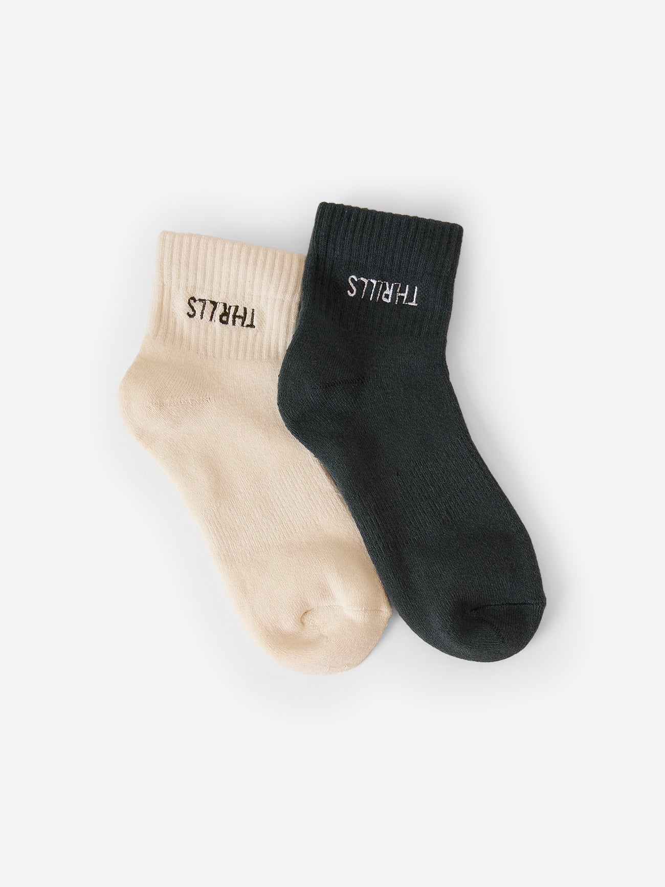 Minimal Thrills 2 Pack Sock - Heritage White - Dark Slate One Size