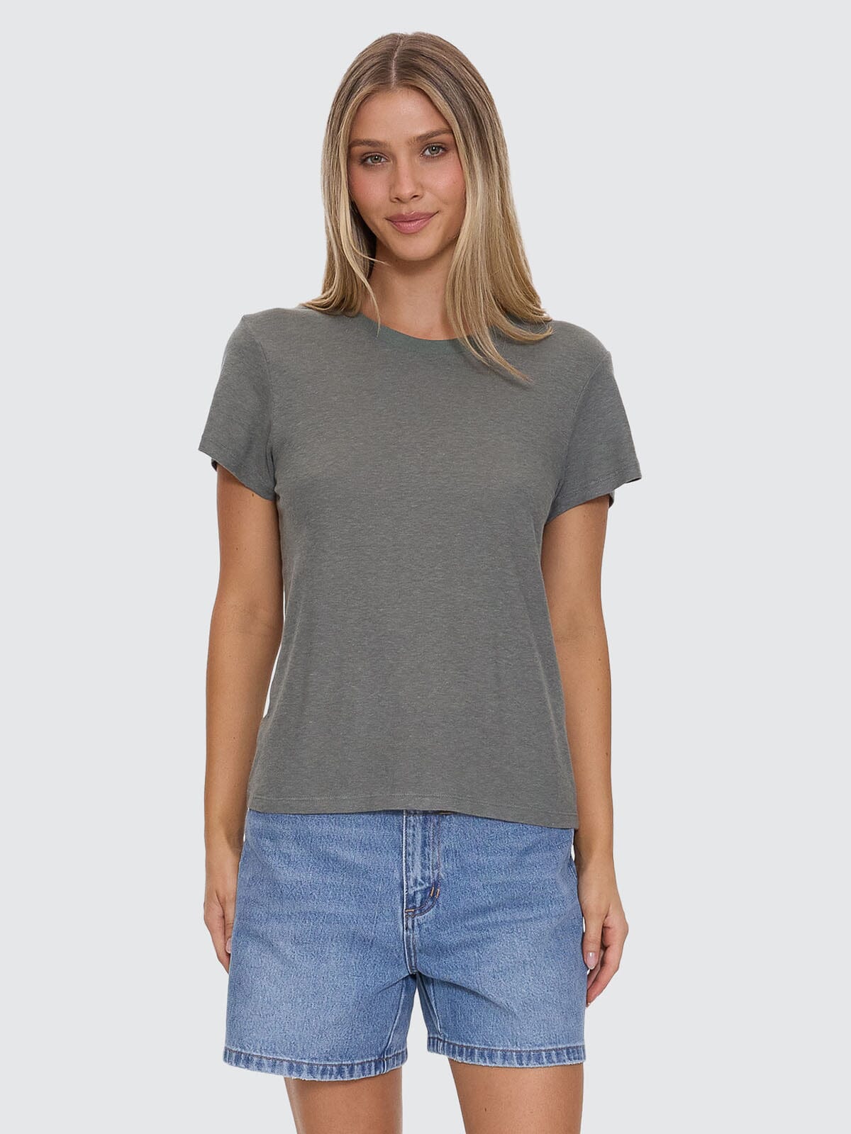 Hemp Everyday Tee - Green Smoke 4