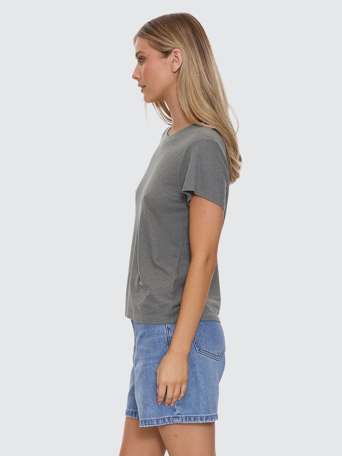 Hemp Everyday Tee - Green Smoke 4