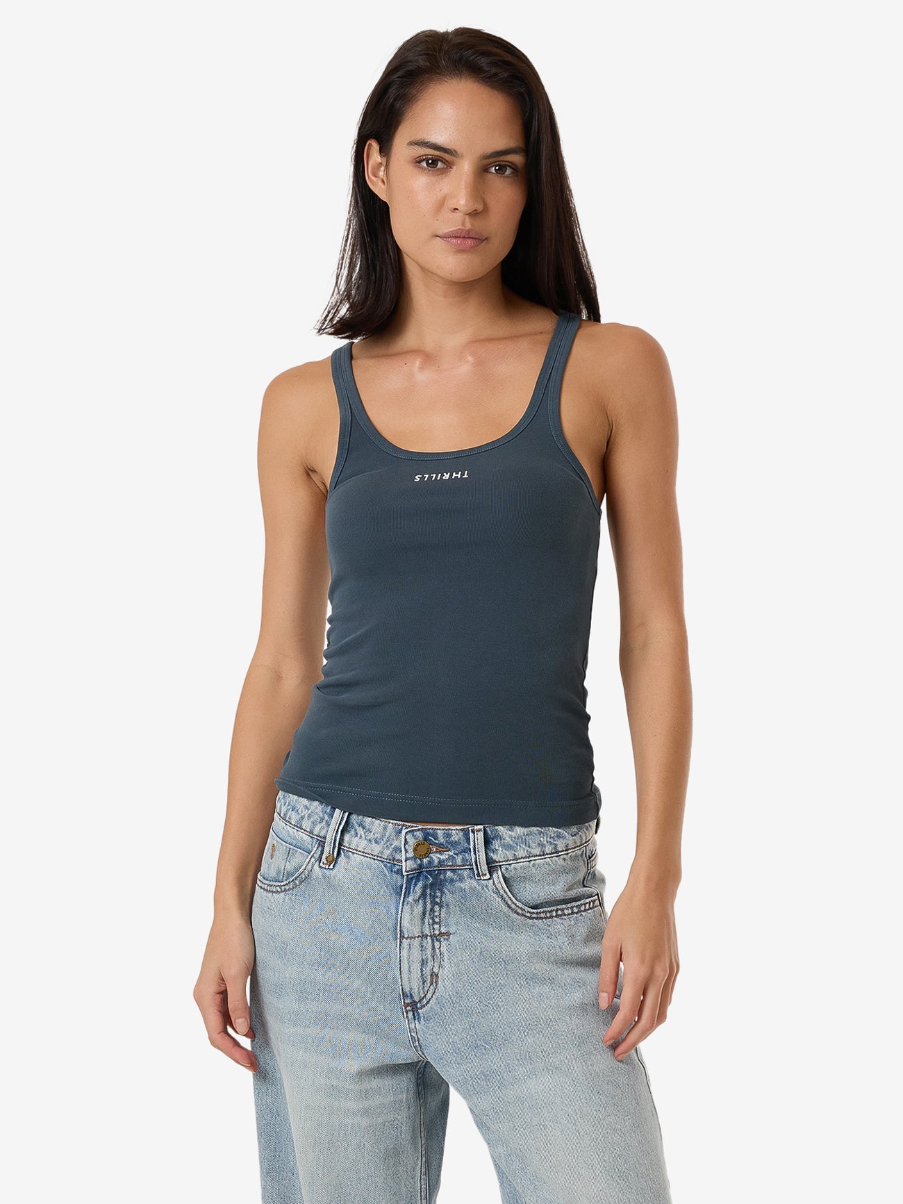 Minimal Thrills Scoop Tank - Dark Slate 4