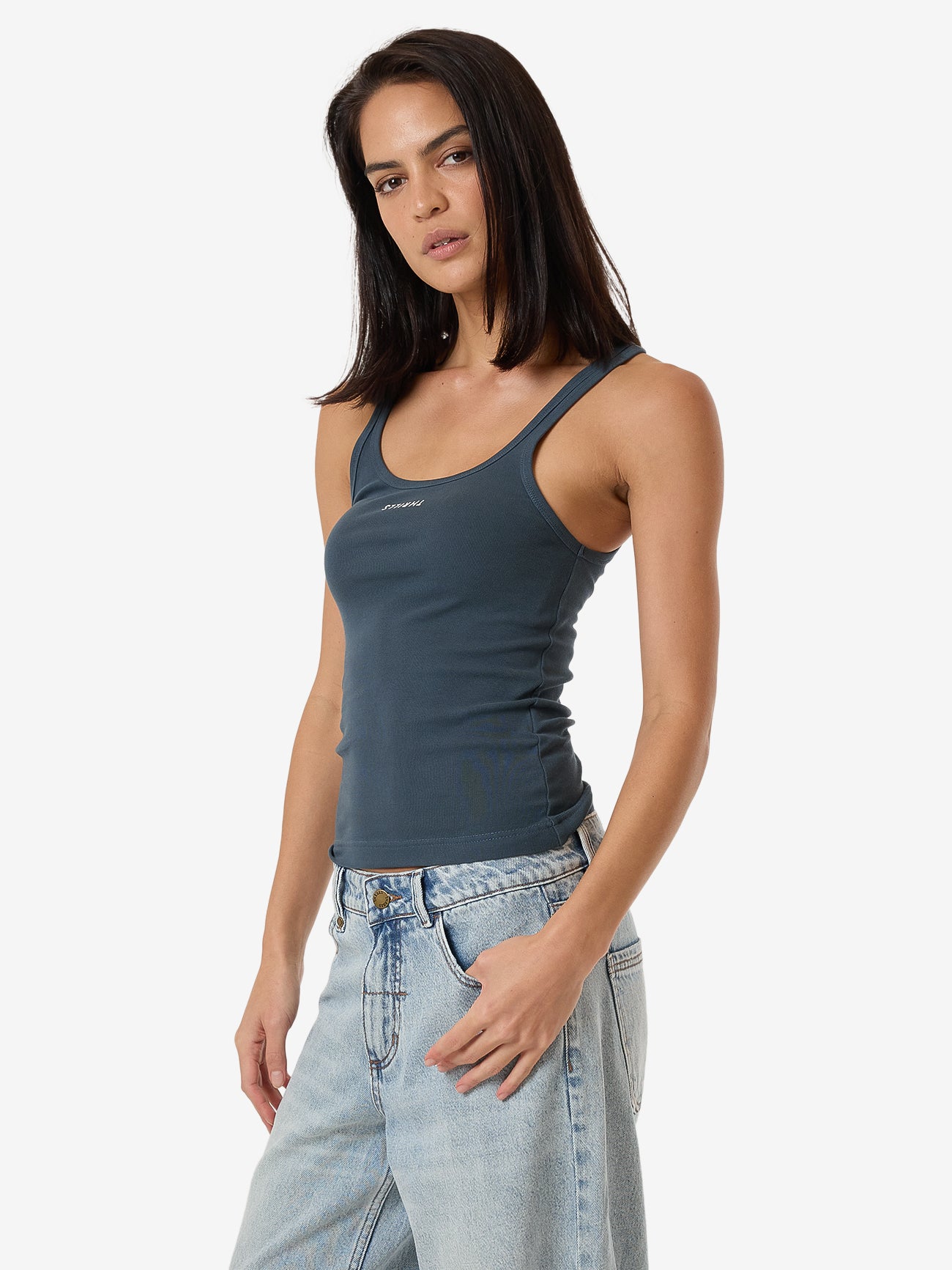 Minimal Thrills Scoop Tank - Dark Slate 4