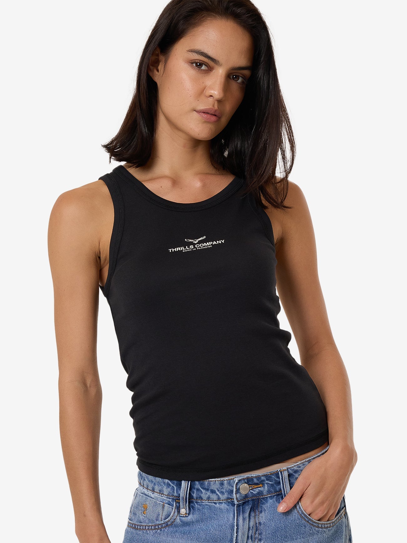 Emblem Of Strength Sloane Tank - Washed Black 4