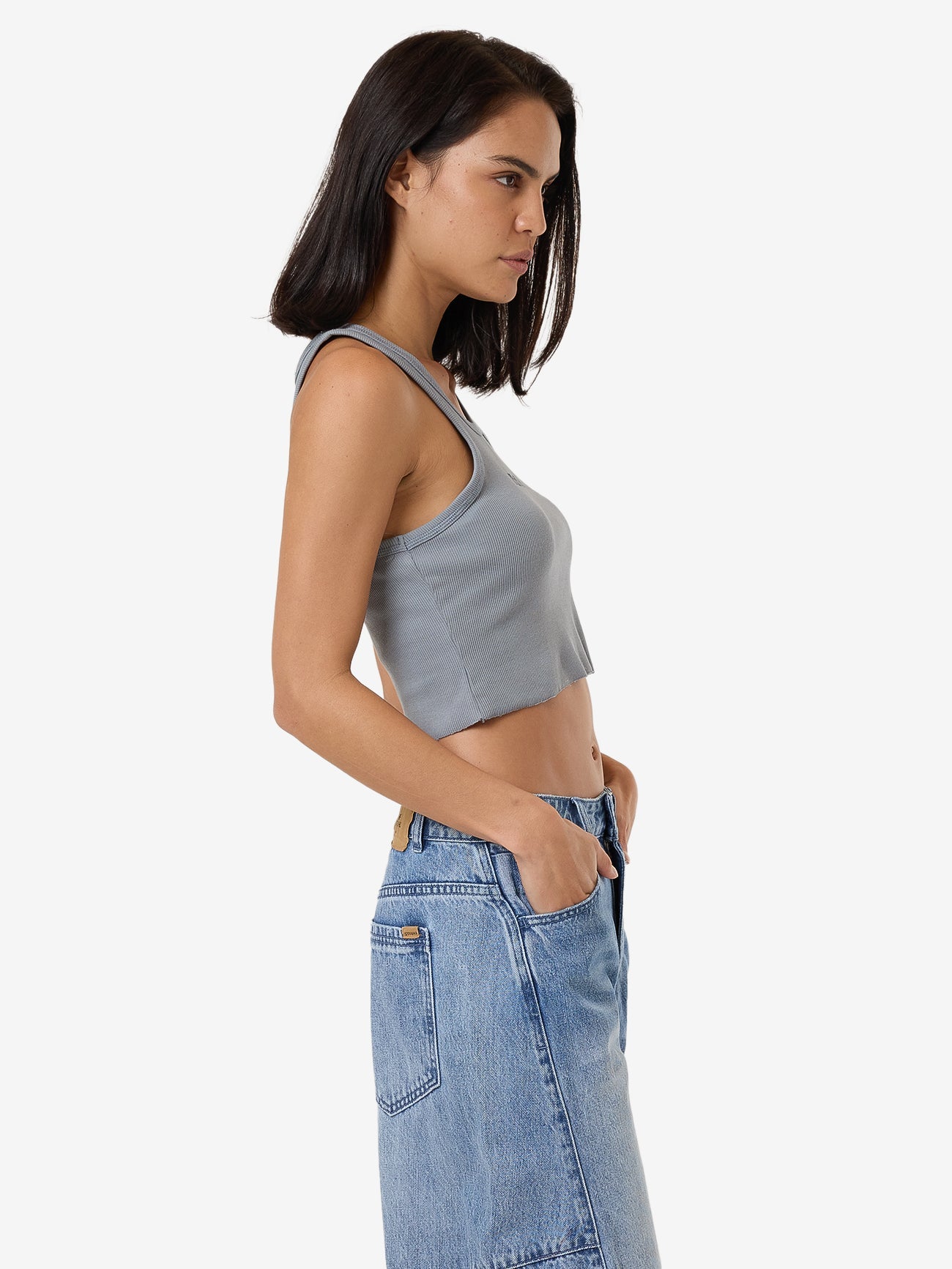 Thrills Workwear Cali Tank - Flint Blue 4