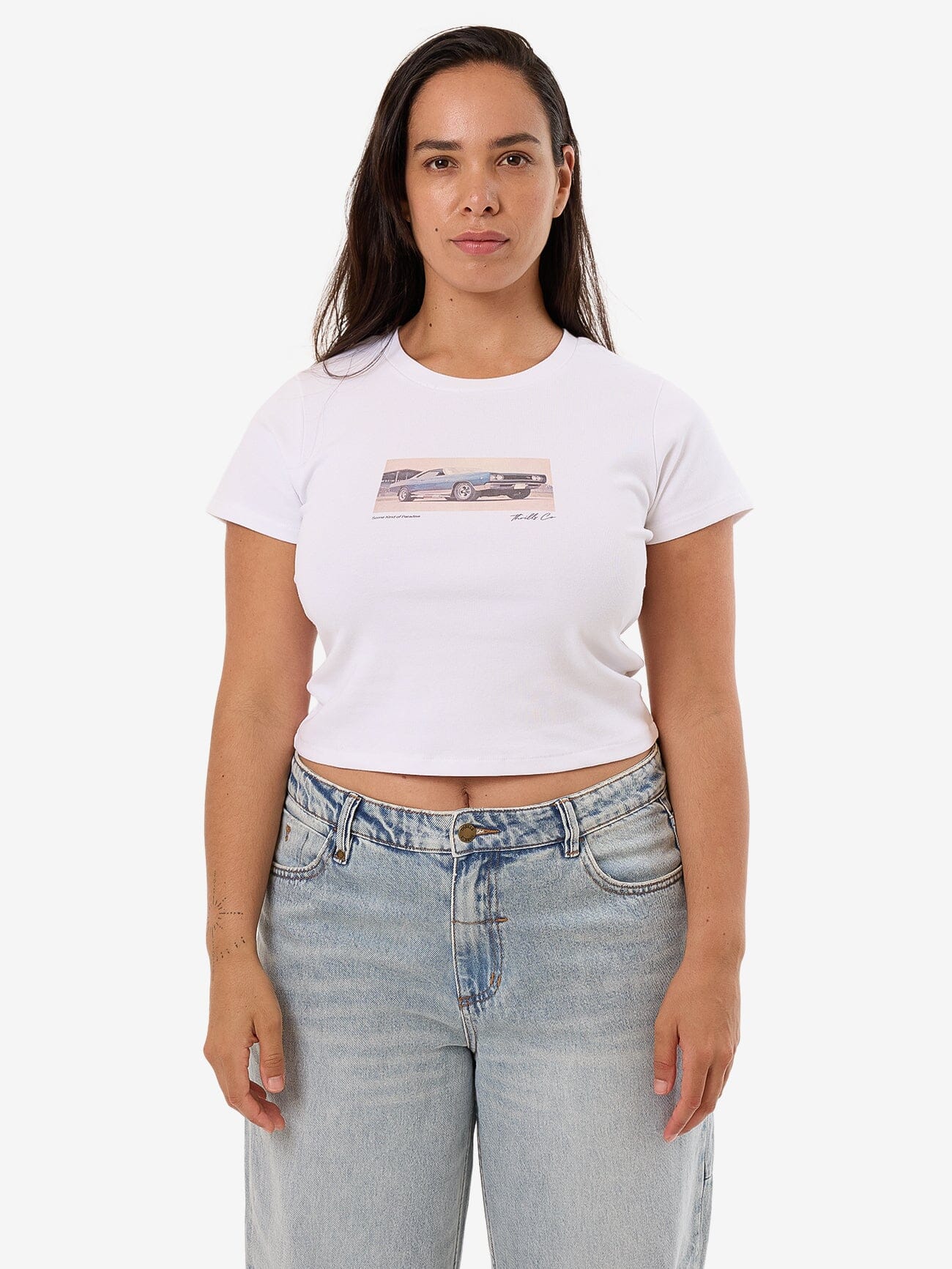 Paradise Wheels Mini Tee - White