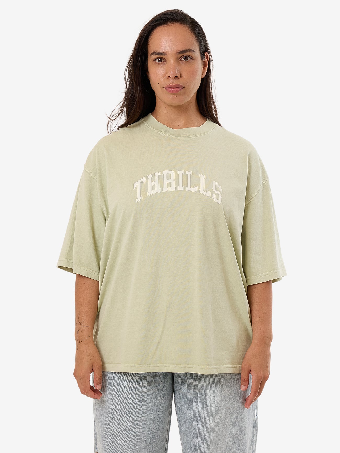 Line Up Oversized Tee - Mist Green