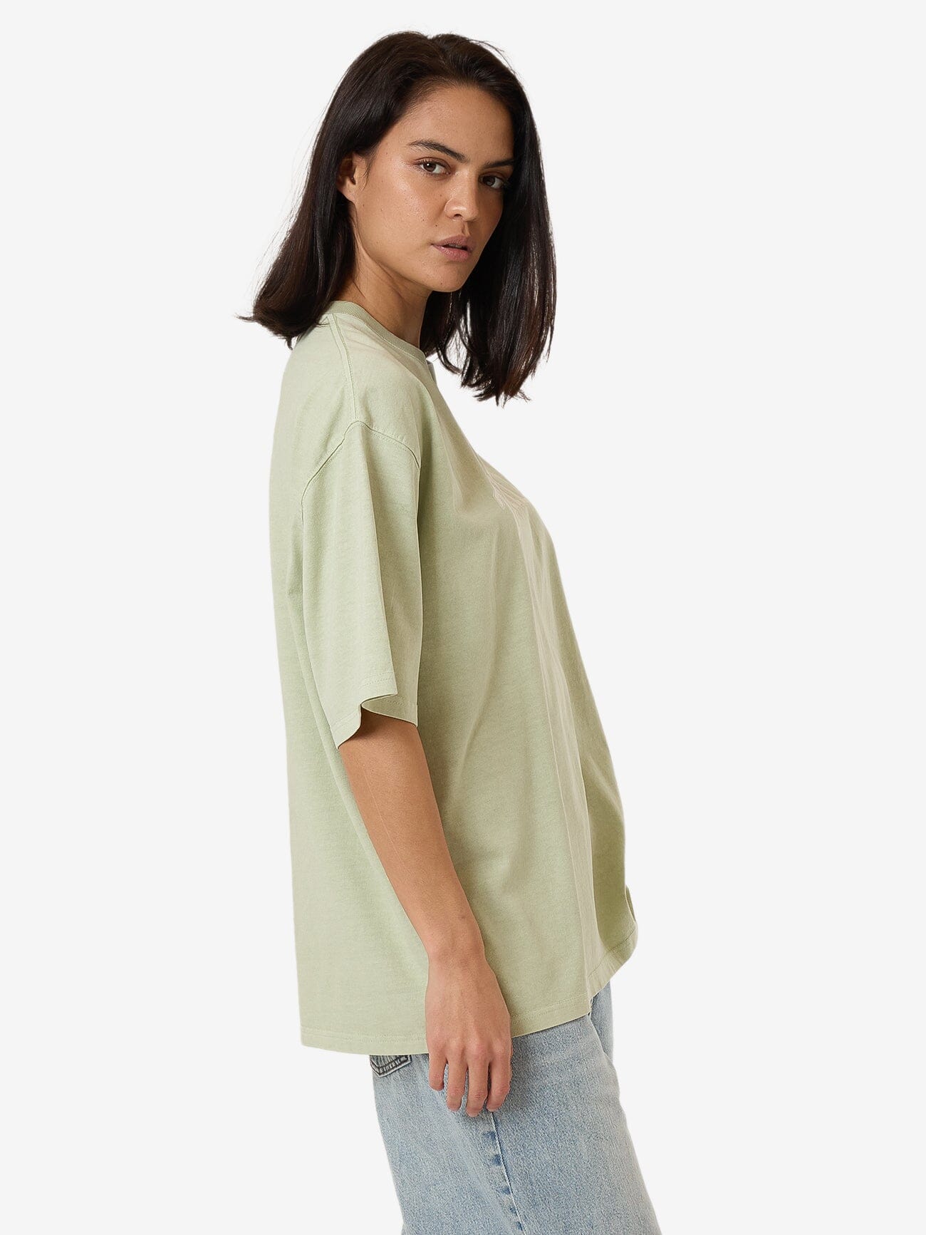 Line Up Oversized Tee - Mist Green 4