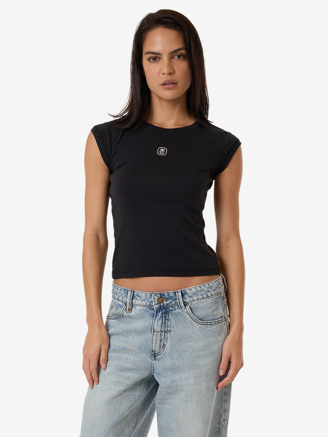 TC Foundation Cap Sleeve Tee - Washed Black 4