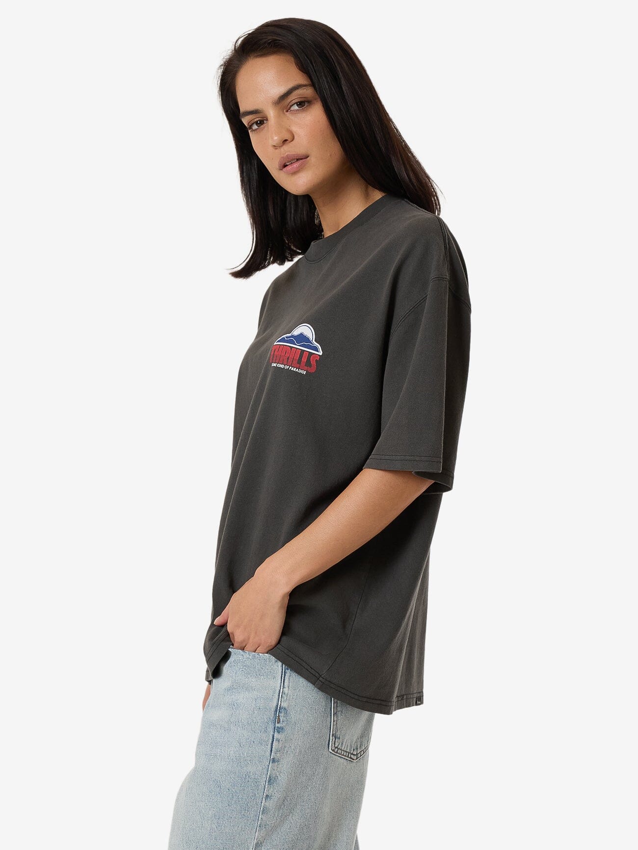 Beyond The Hills Oversized Tee - Merch Black 4