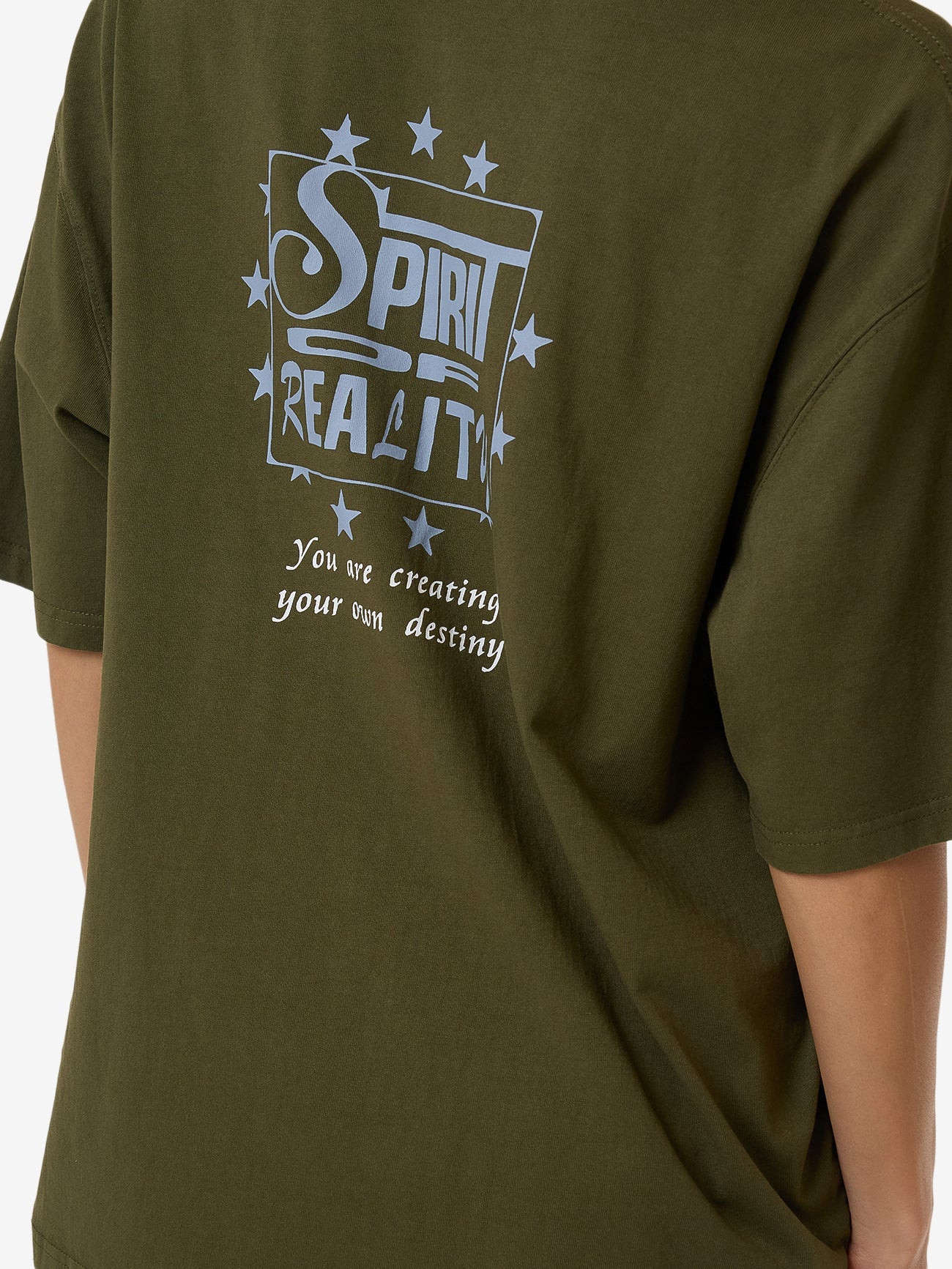 Spirit Of Reality Oversized Tee - Burnt Olive 4