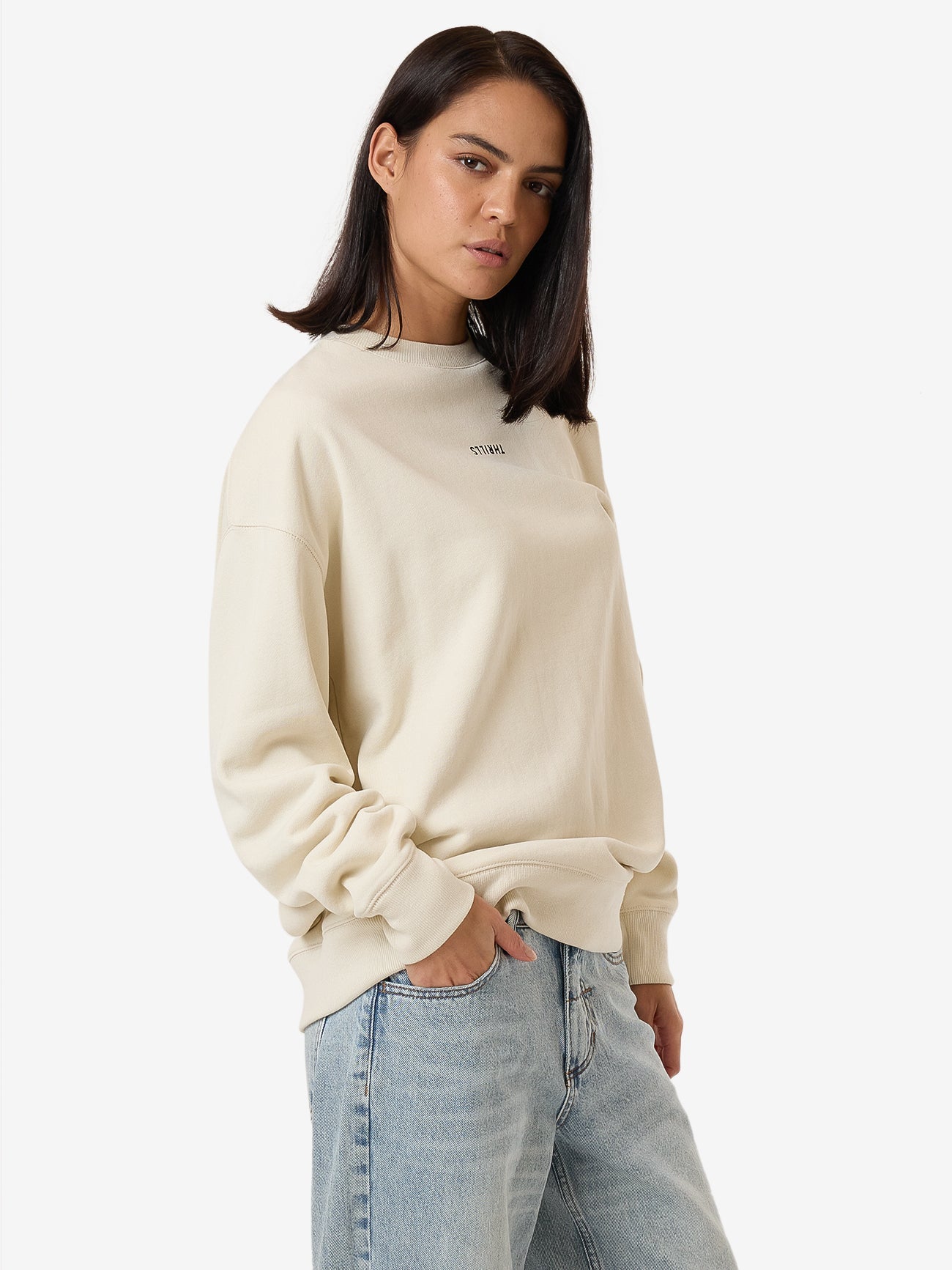 Minimal Thrills Slouch Crew - Heritage White 4