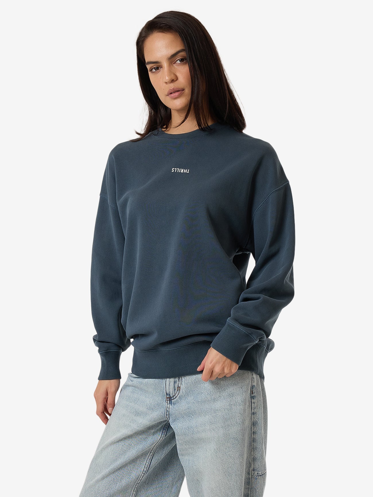 Minimal Thrills Slouch Crew - Dark Slate 4