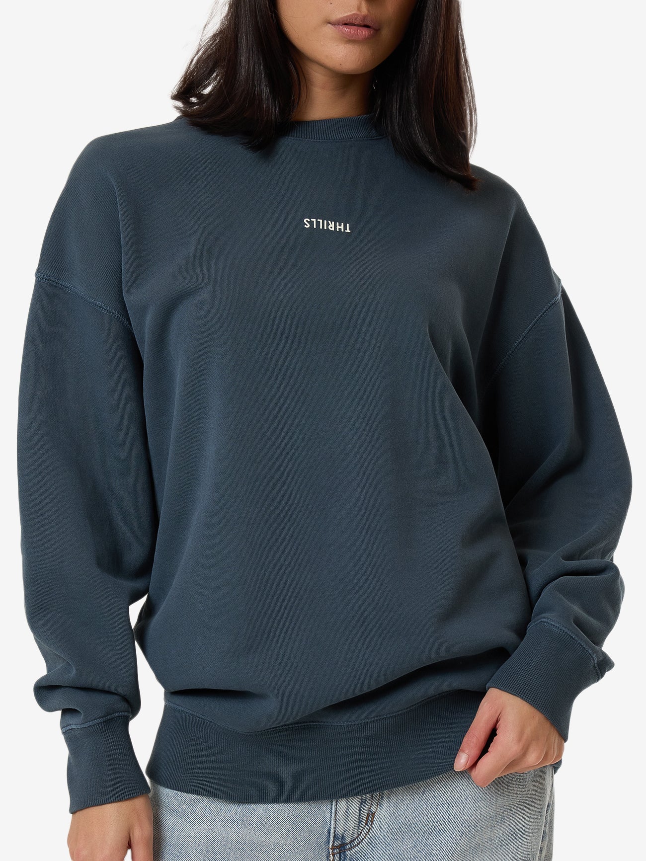 Minimal Thrills Slouch Crew - Dark Slate 4