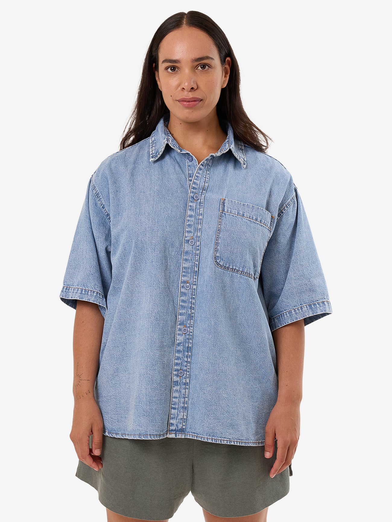 Darian Denim Shirt - Tempest Blue