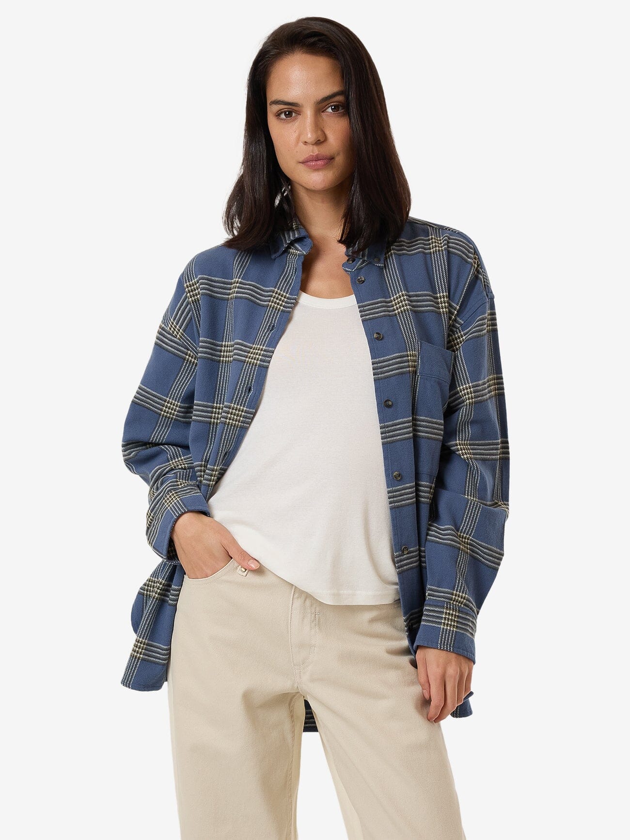 Heavy Times Flannel Shirt - Light Petrol 4